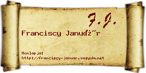 Franciscy Január névjegykártya